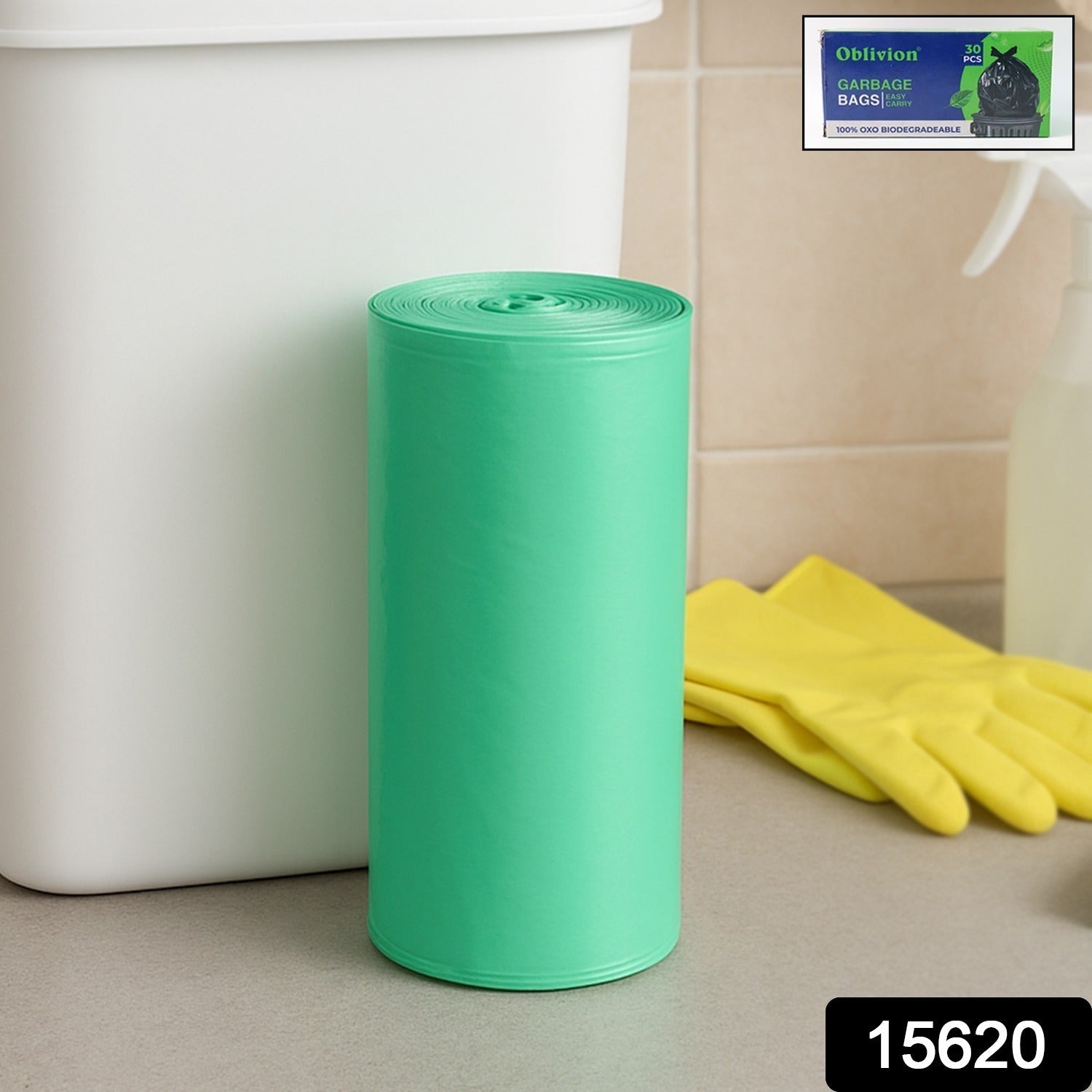 Bio-degradable Eco Friendly Garbage / Trash Bags Rolls (19 Bio-degradable Eco Friendly Garbage / Trash Bags Rolls (19